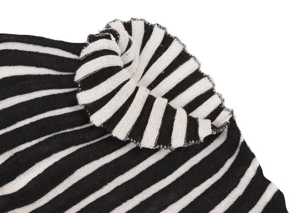 プリーツプリーズPLEATS PLEASE ボーダープリーツニットノースリーブ