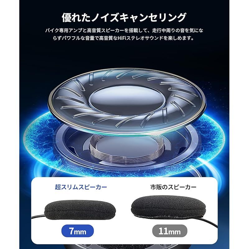 JESIMAIK バイク インカム R16Pro バイク用インカム 音楽ながら通話 FM
