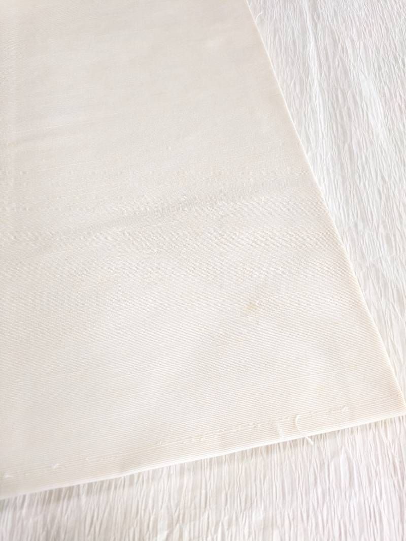 ひげ紬☆名古屋帯 ぼたん オフホワイト 名古屋仕立て 正絹 113 - メルカリ