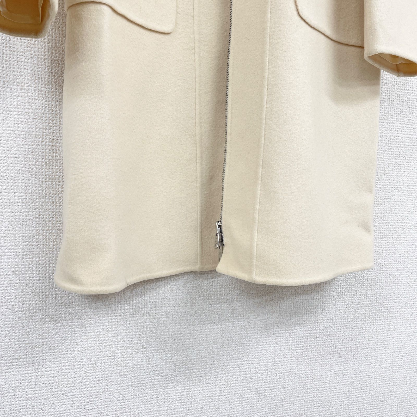 CELINE セリーヌ ロングコート ダブルフェイス ジップ スタンドカラー