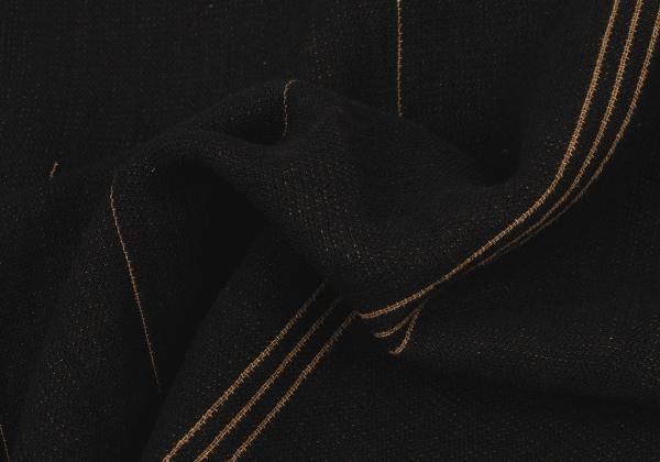 ヨーガンレールJURGEN LEHL リネンフリンジボタンレスカーディガン 黒茶M