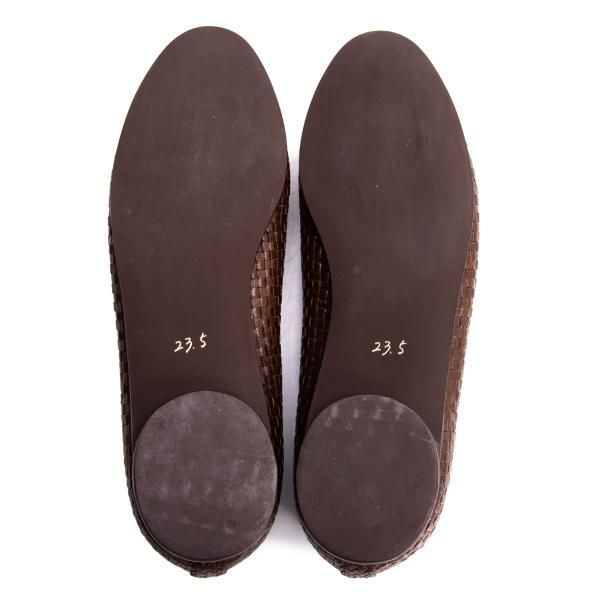 ヨーガンレールJURGEN LEHL レザーメッシュシューズ 茶23.5