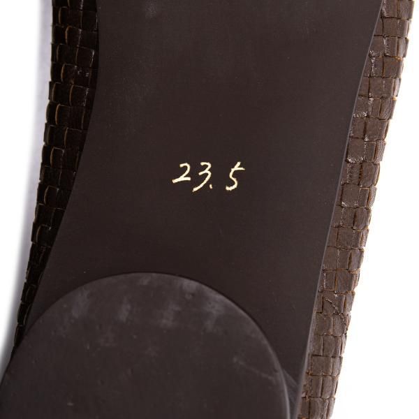 ヨーガンレールJURGEN LEHL レザーメッシュシューズ 茶23.5