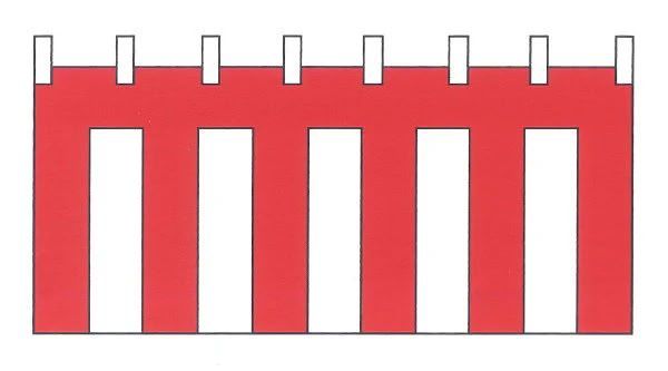紅白幕 テトロン ポリエステル 厚手 180 cmX 9 m 5間
