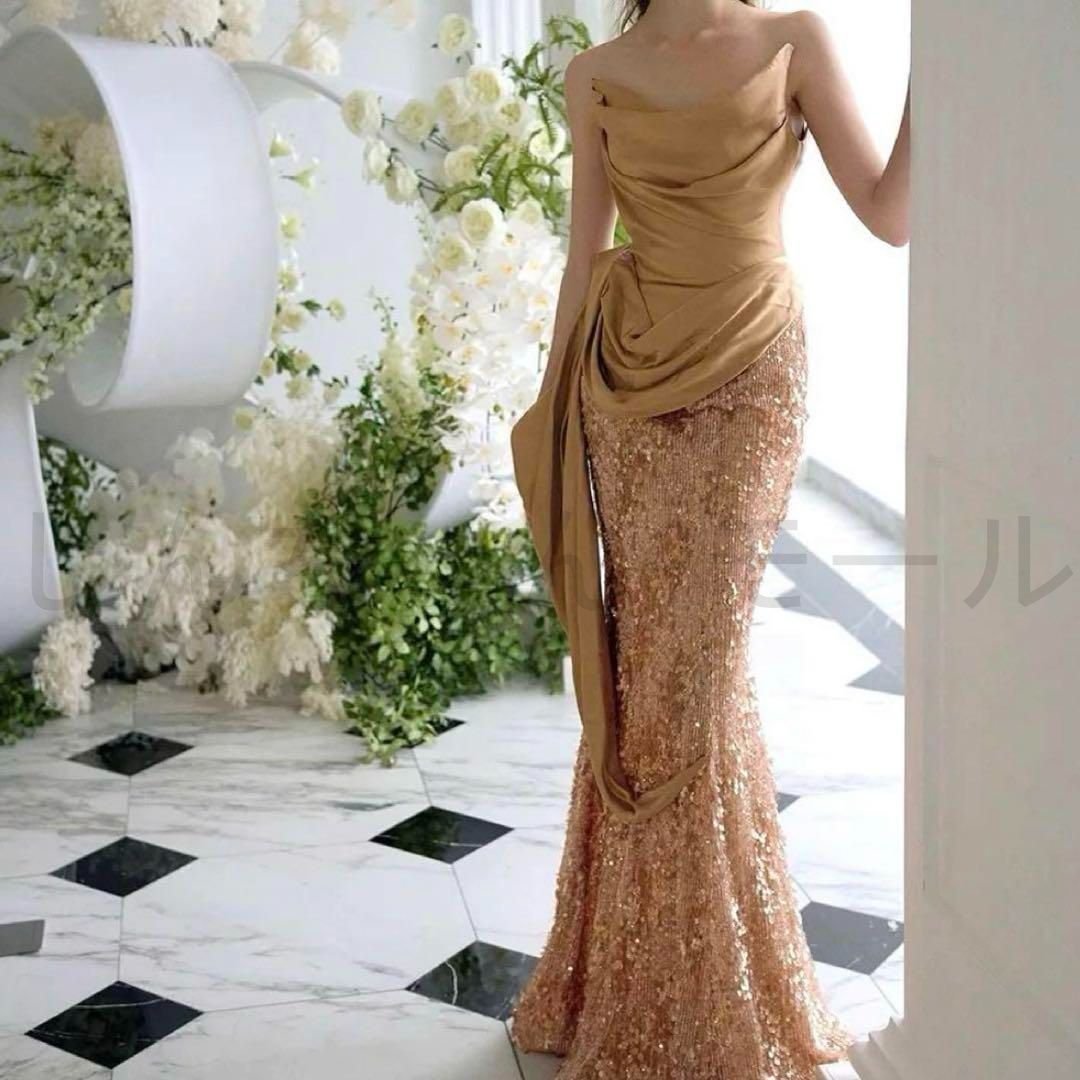 新品未使用 レディースファッション スパンコールにドレープが