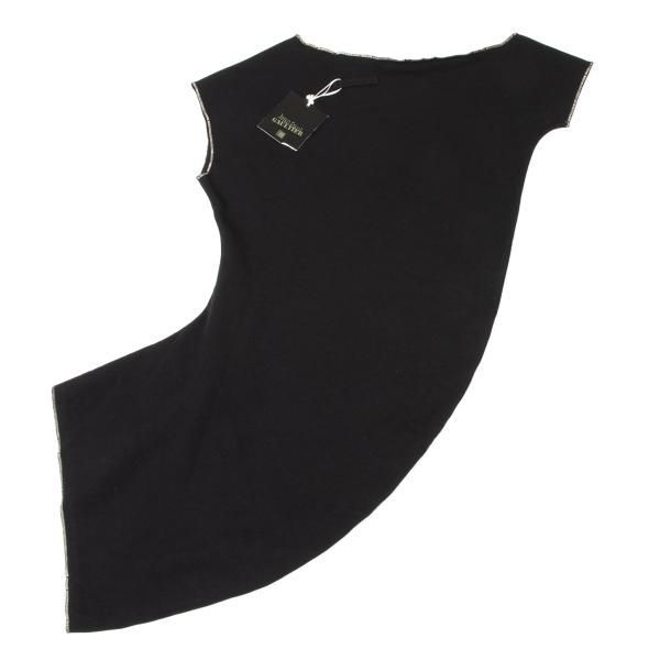 ジャンポールゴルチエファムJean Paul GAULTIER FEMME コットンストレッチ変形ノースリーブカットソー 黒40