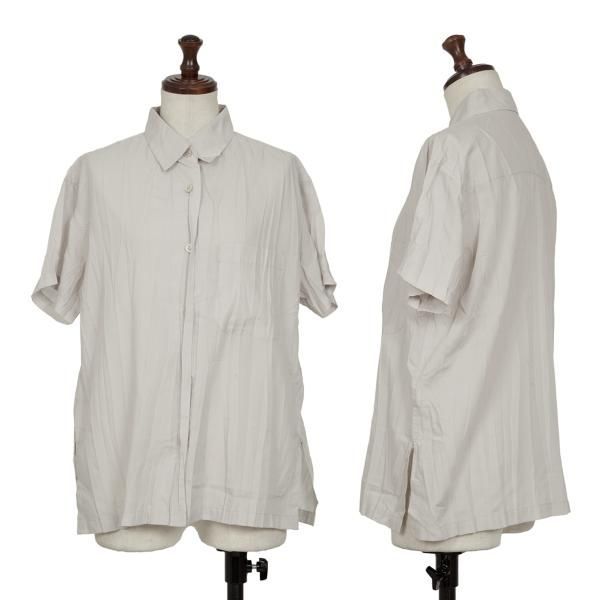 ISSEY MIYAKE プリーツデザイン シャツ アウトレット イッセイミヤケISSEY MIYAKE プリーツ半袖シャツ