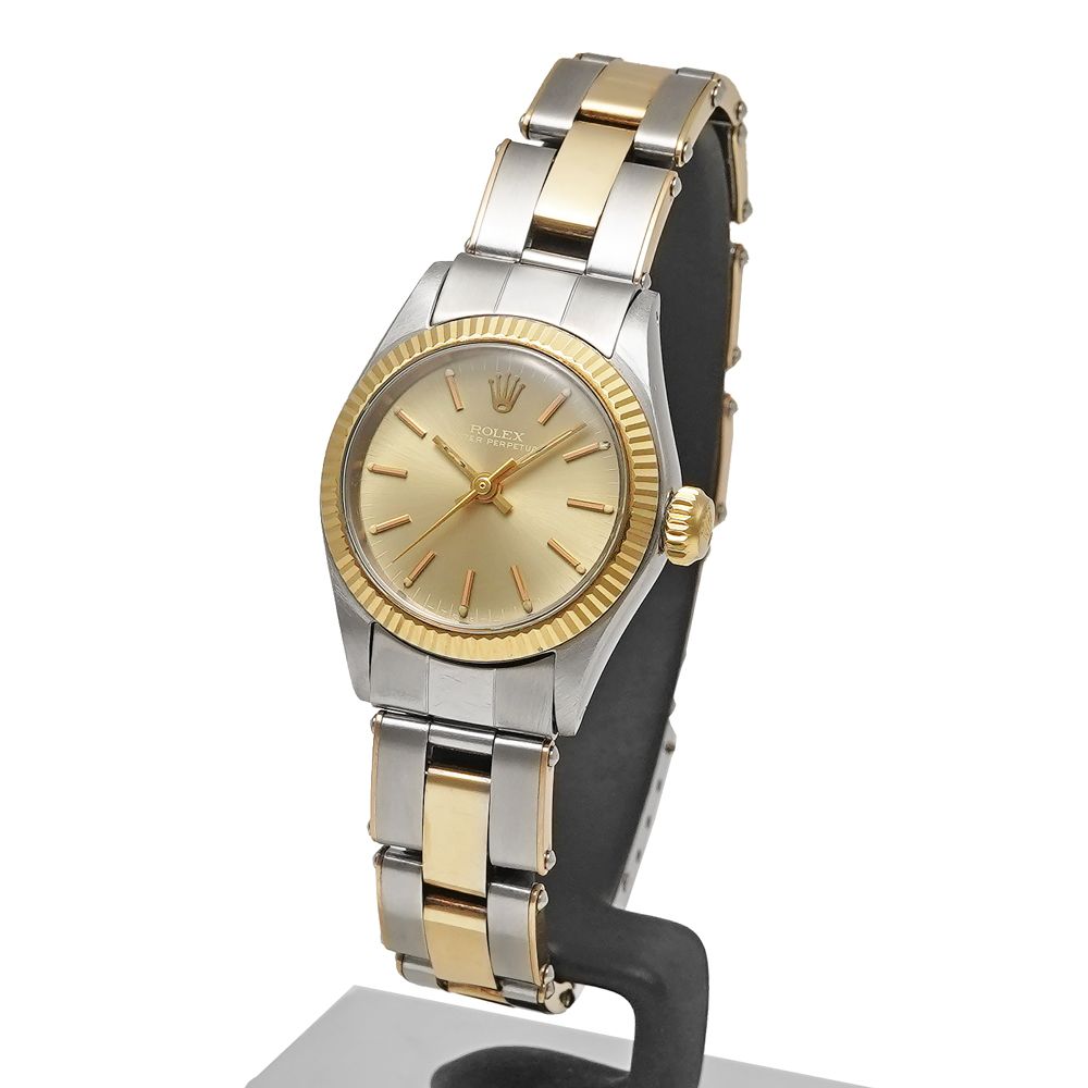 1968年前後 ROLEX オイスターパーペチュアル Ref.6619 シャンパンゴールド アンティーク品 レディース 腕時計