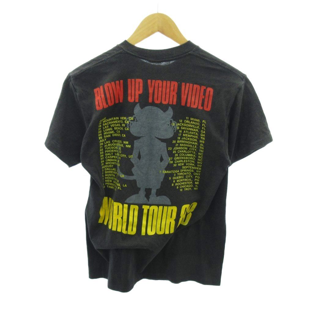 【中古】ヴィンテージ VINTAGE ロイヤル  ボディ 88年 ACDC ツアーTシャツ プリント 半袖 L 黒 ブラック 1206 メンズ ヴィンテージ VINTAGE ロイヤル ROYAL ボディ 88年 ACDC ツアーTシャツ