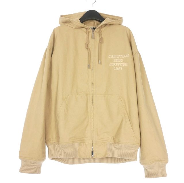 ディオール Dior 24SS Logo Embroidered ZIp-Up Hoodie フード付き