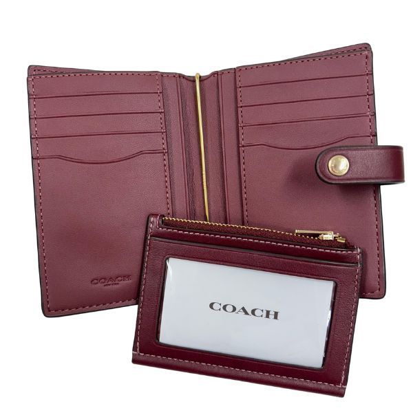 コーチ 財布 レディース COACH 折り財布 レザー 2 IN 1 ウォレット CCL71 IMMRN マルーン コーチ 財布 レディース COACH 折り財布 レザー 2 IN 1 ウォレット