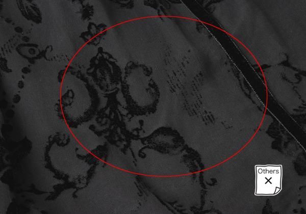 インゲボルグINGEBORG ポリフラワーフロッキープリントスカート 黒M