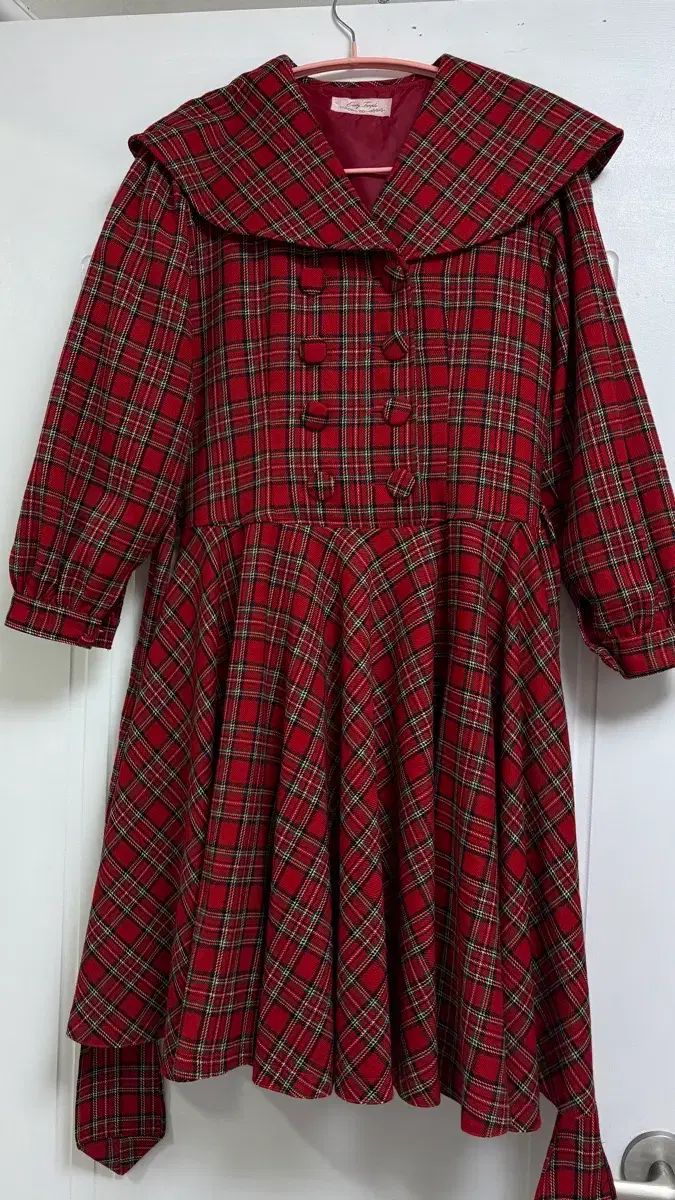 猫ヴィンテージ エミリーテンプル レッド CHECK ONE PIECE