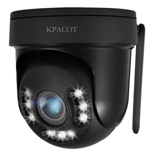 光学5倍ズーム 自動追尾 夜間 撮影 KPACOT ドーム型 防犯カメラ 屋外 ワイヤレス wifi 500万画素 監視カメラ 屋内 動体検知 AI人体検知 POE給電カメラ ptz ネットワークカメラ 無線 有線接続 双方向会 8 dfe 024 d