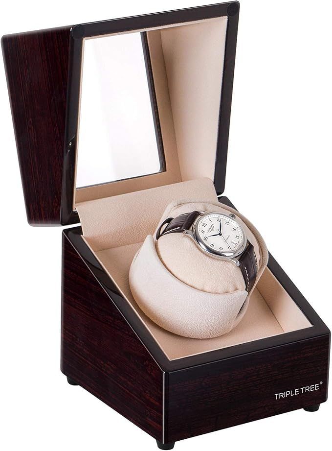 ワインディングマシーン ウォッチワインダー 腕時計自動巻き器 自動巻き時計 時計ケース 腕時計ケース 時計収納 腕時計ワンダー watch winder 静音設計 木柄1本巻き上げ 57 cdac 16