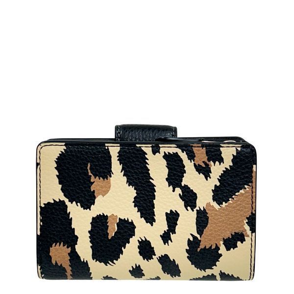 コーチ 財布 レディース COACH 折り財布 レオパード プリント