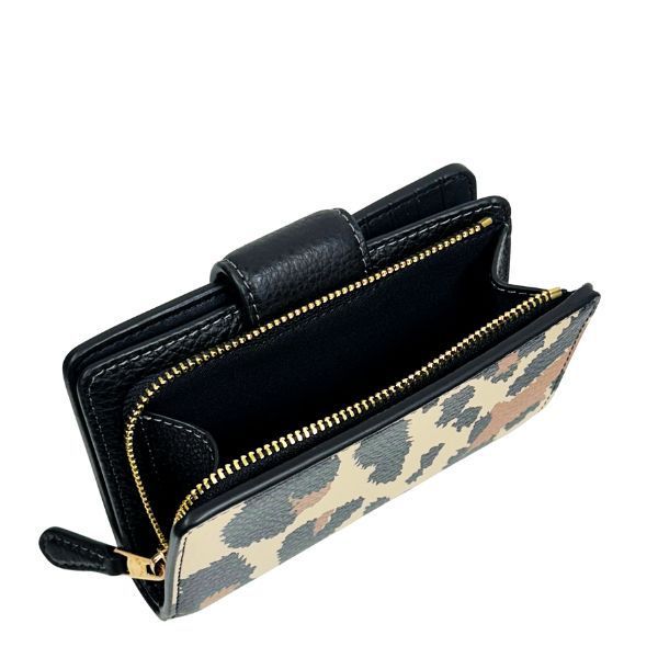 コーチ 財布 レディース COACH 折り財布 レオパード プリント ミディアム コーナー ジップ ウォレット CCL62 IMXAC レオパードマルチ コーチ 財布 レディース COACH 折り財布 レオパード プリント