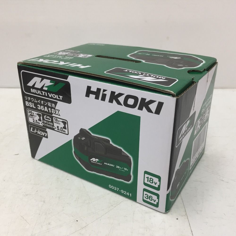 HiKOKI マルチボルト 36 V-2.5 Ah 18 V-5.0 Li-ionバッテリ リチウムイオン電池 Bluetooth機能なし 0037-9241 ♥品