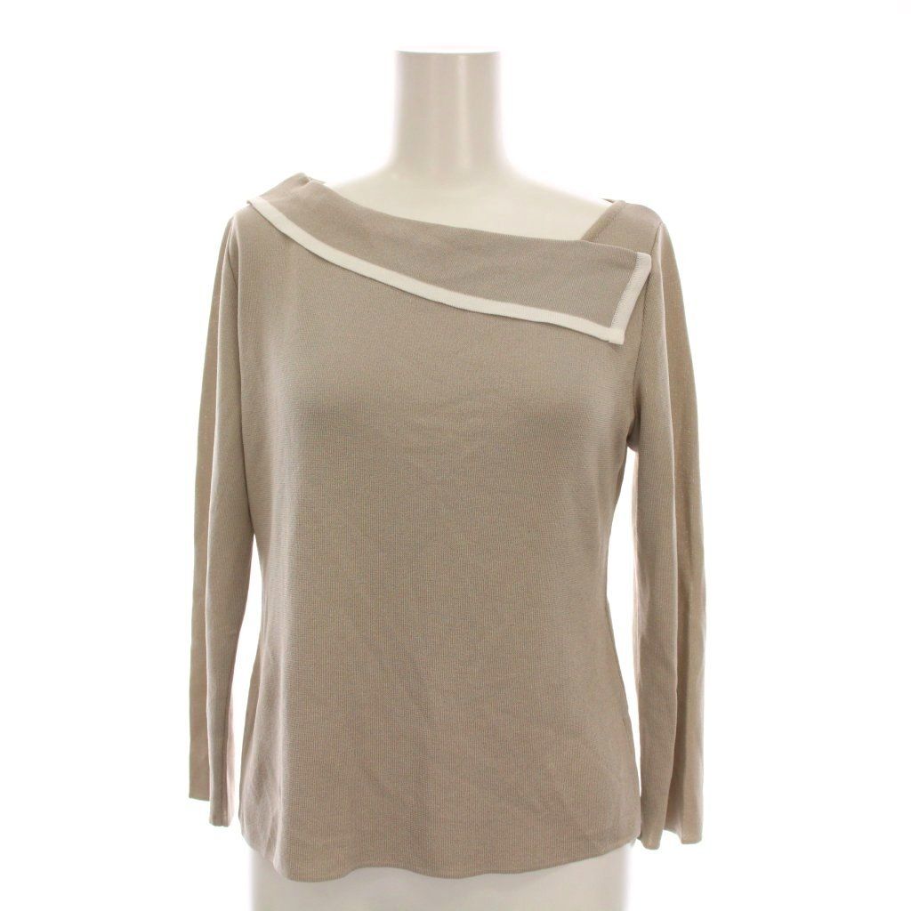Rene ルネ ニット　七分袖 ルネ Rene ニット カットソー 七分袖 36 グレージュ アシンメトリー