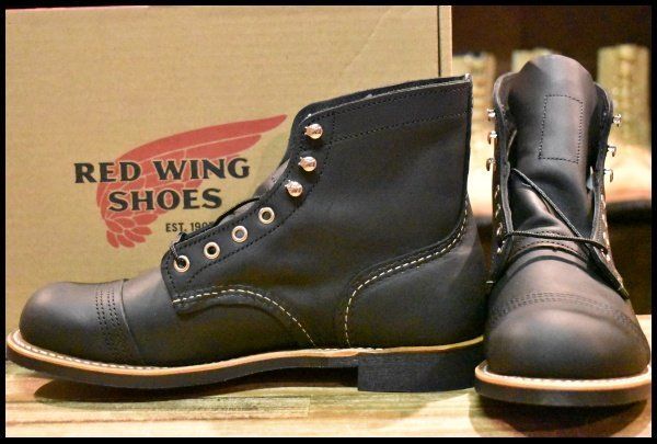 7.5 D 24年 レッドウィング 8084 アイアンレンジャー ブラックハーネス 黒 キャップトゥ ブーツ redwing FI 254