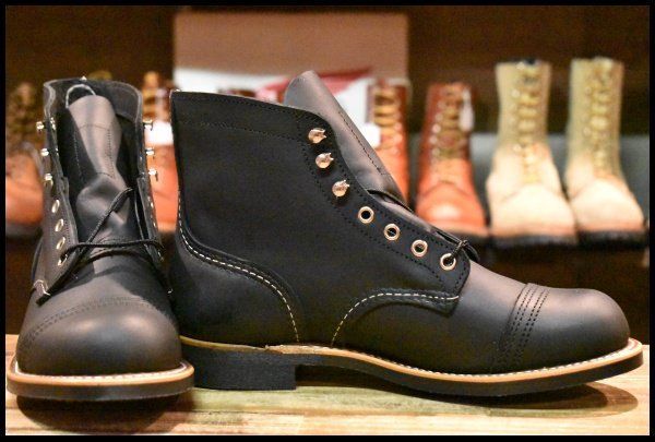 7.5 D 24年 レッドウィング 8084 アイアンレンジャー ブラックハーネス 黒 キャップトゥ ブーツ redwing FI 254