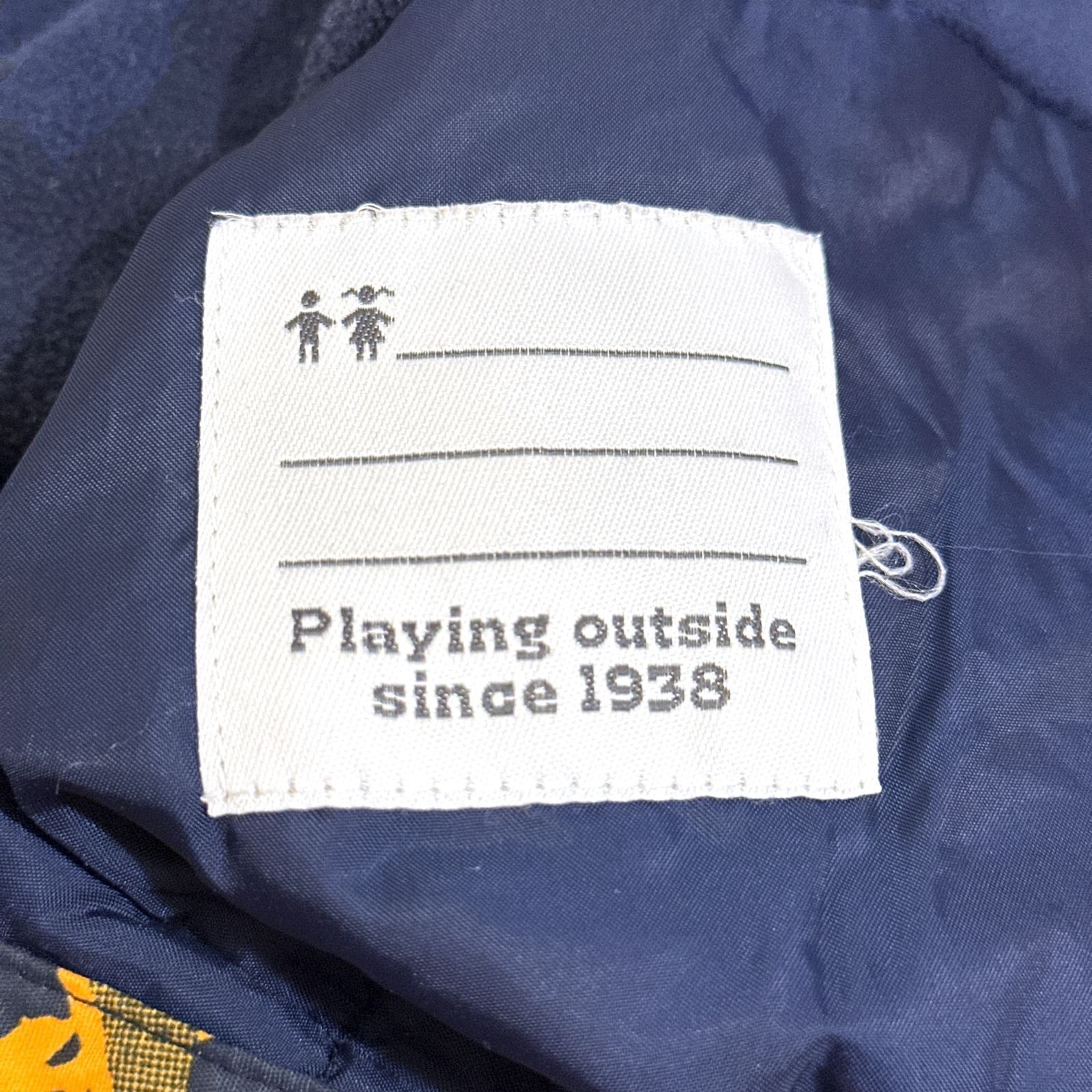  Columbia ロンパース ダウン オレンジ×ネイビー サイズ6-12か月 HR 0778 ロンパース カバーオール ベビー服(~95cm)