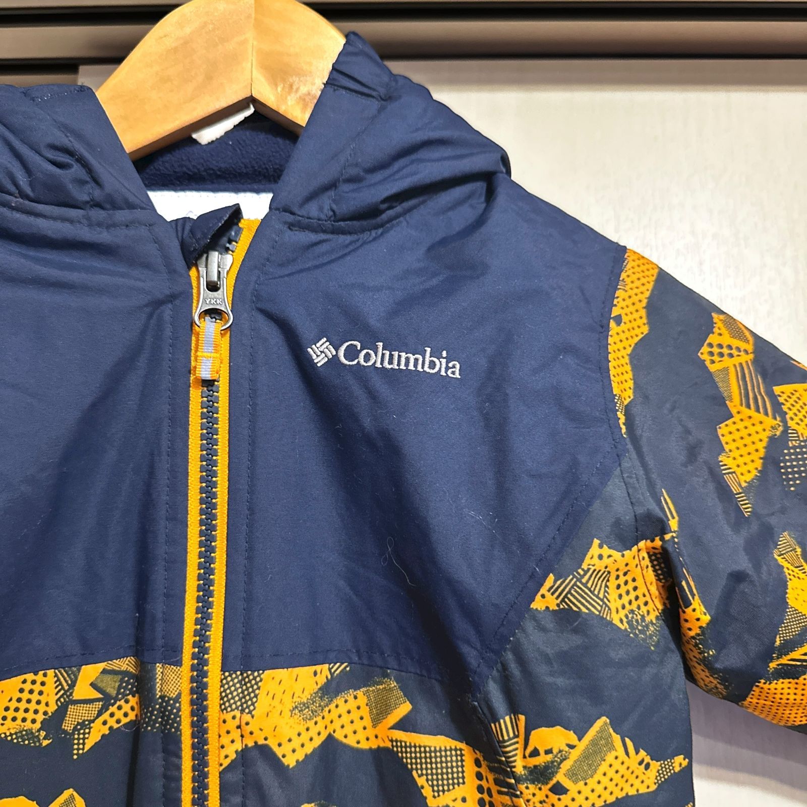 Columbia ロンパース ダウン オレンジ×ネイビー サイズ6-12か月 HR 0778