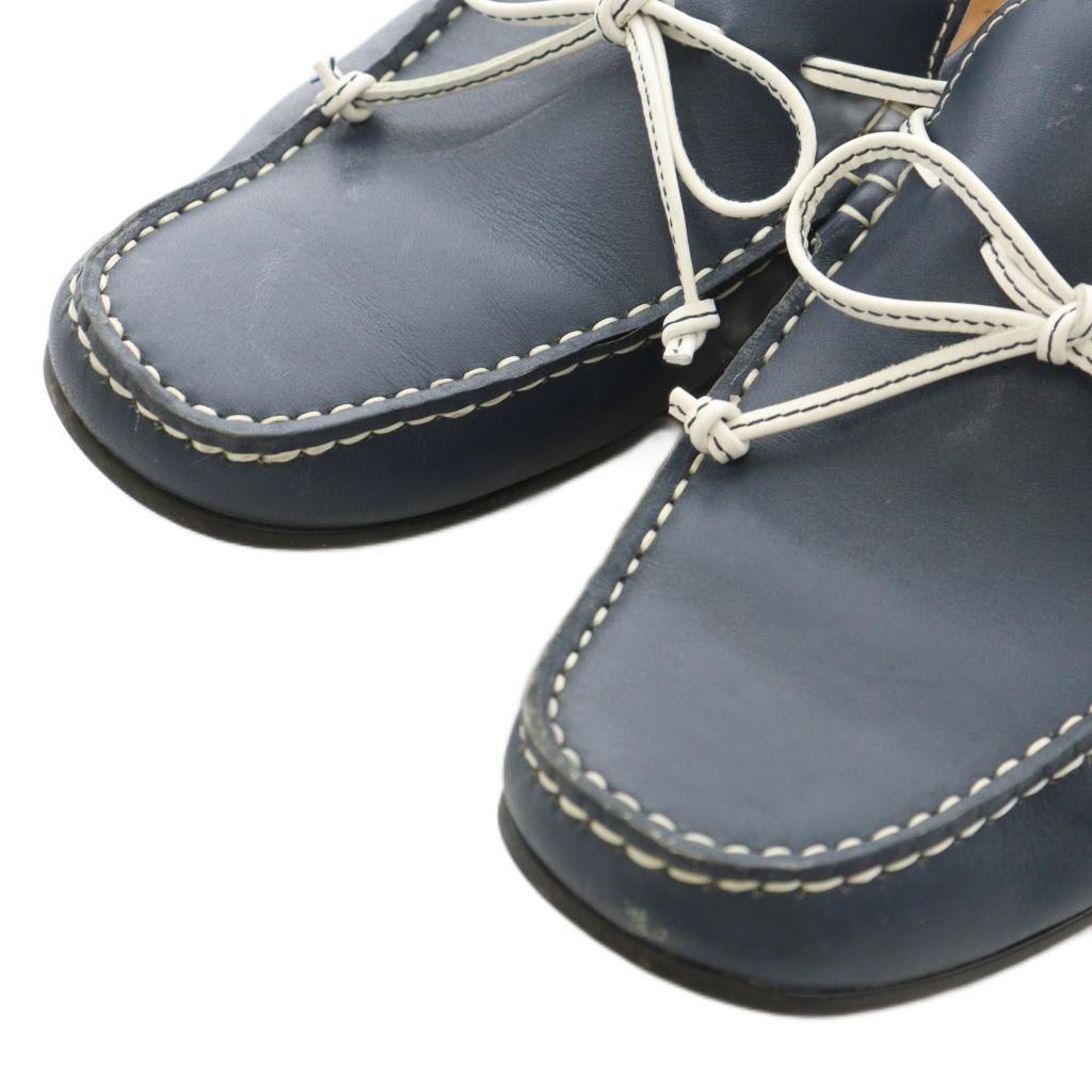 リーガル REGAL デッキシューズ リボン レザー 26.5cm 紺 ネイビー
