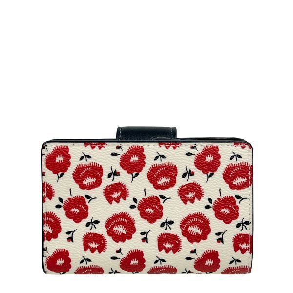 コーチ 財布 レディース COACH 折り財布 フローラル プリント ミディアム コーナー ジップ ウォレット CBO 38 SVWGZ チョーク ブラックマルチ