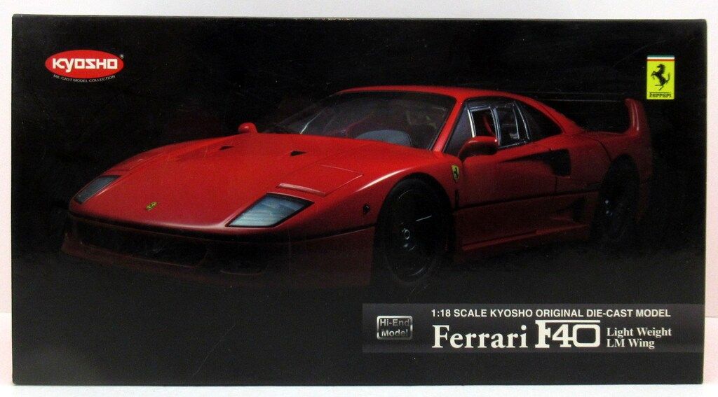 京商 1 18 Ferrari F 40 Light Weight LM Wing Red 08415 R