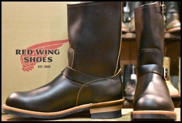 11 D ♥ 25年 レッドウィング 2966 ブラック クローンダイク エンジニア 黒 茶芯 スチール無し ブーツ redwing FJ 031