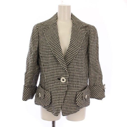 ヒロココシノ HIROKO KOSHINO テーラードジャケット 七分袖 背抜き