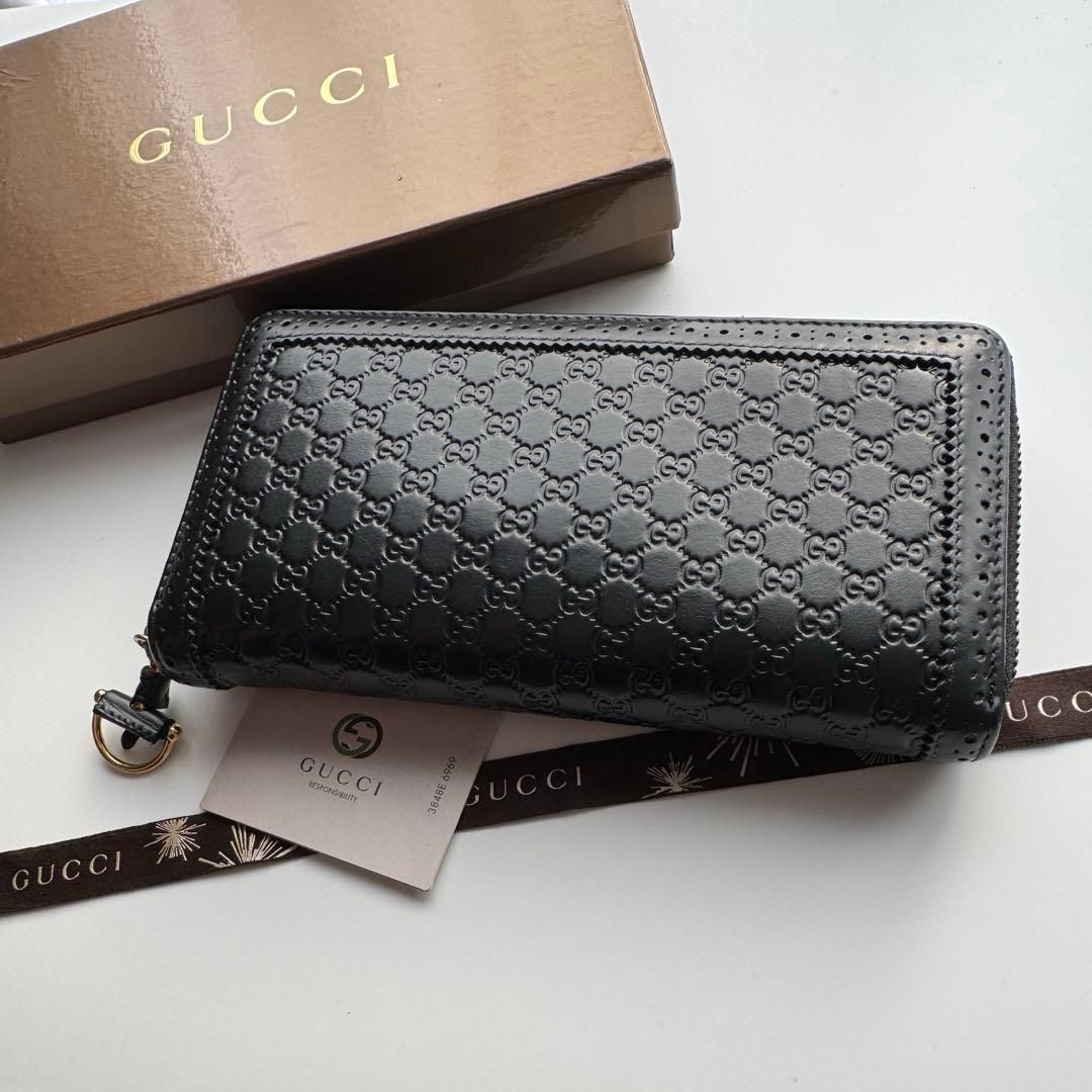 197 GUCCI グッチ ラウンドファスナー 長財布