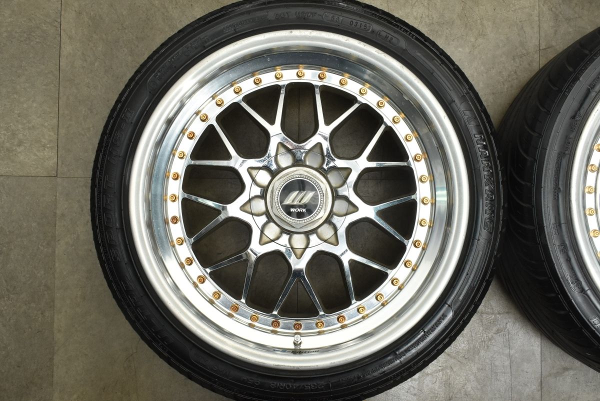  品 WORK VS Edition VSエディション 18 in 8 5 JJ 9 31 PCD 114 3 ナンカン レクサス GS IS クラウン マークX スカイライン 18インチ タイヤ ホイールセット
