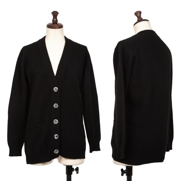 タグ付き未使用 Aquascutum カシミア 100% ニット カーディガン アクアスキュータムAquascutum カシミヤニットカーディガン 黒34