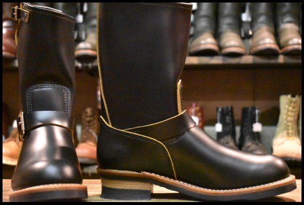8.5 D 25年 レッドウィング 2966 ブラック クローンダイク エンジニア 黒 茶芯 スチール無し ブーツ redwing FJ 105