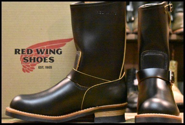 8 5 D 25年 レッドウィング 2966 ブラック クローンダイク エンジニア 黒 茶芯 スチール無し ブーツ redwing FJ 105