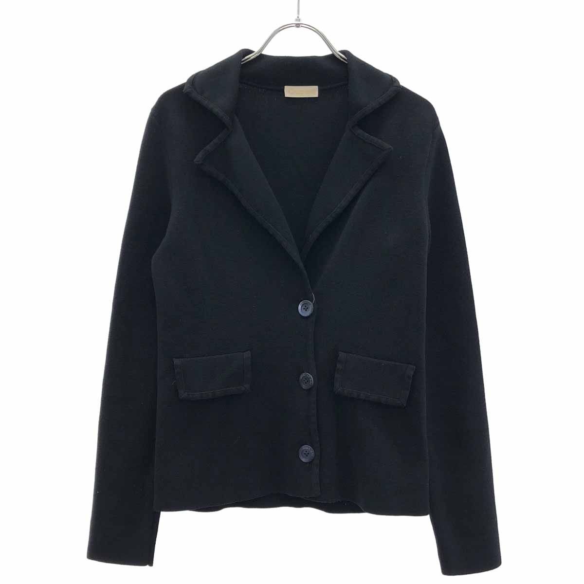 cruciani クルチアーニ パイピングコットンニットジャケット ダーク