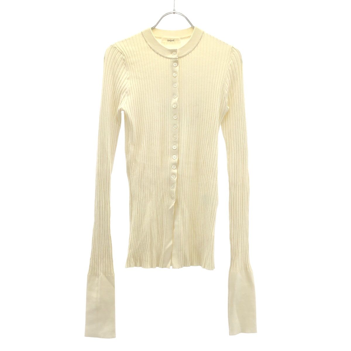 im perf インパーフ Long Sleeve Rib Cardiganロングスリーブリブカーディガン IS 0205 アイボリー F