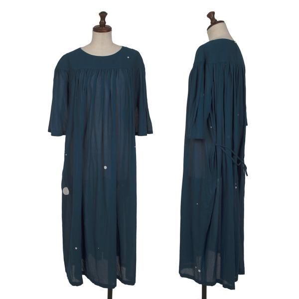 ミナペルホネンmina perhonen ドットプリントコットンギャザー