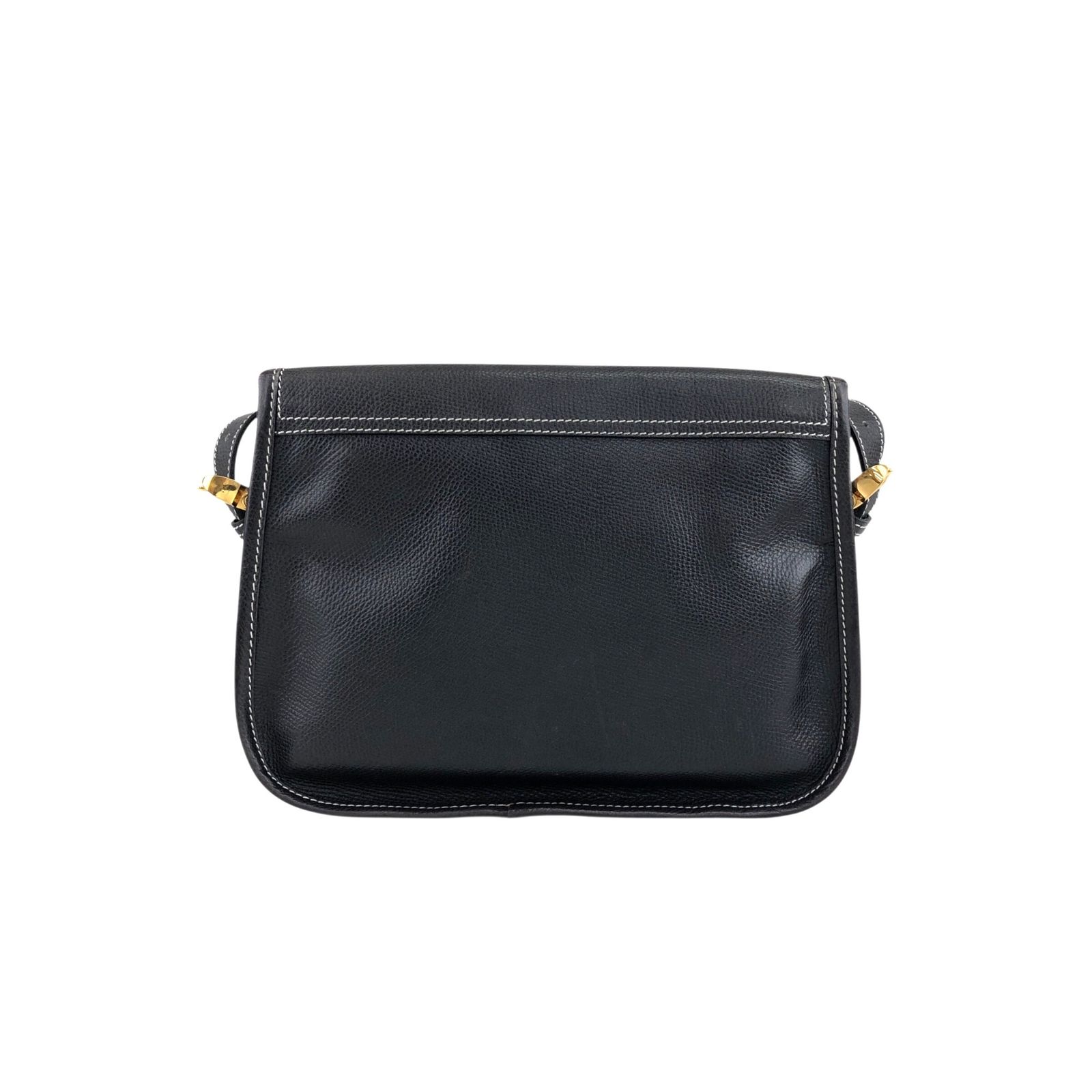 人気●ロエベ　ショルダーバッグ　アナグラム　ロゴ型押し　シボ革　ダークネイビー ロエベ ショルダーバッグ クロスボディ 斜め掛け アナグラム ロゴ型押し