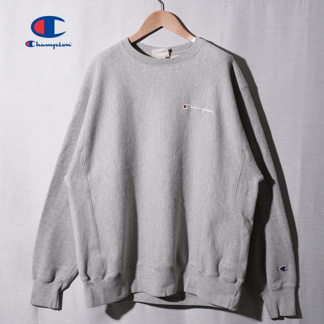 激レア チャンピオンリバースウィーブ 長袖 かグレー チャンピオン リバースウィーブ Champion REVERSE WAEVE スウェット XL