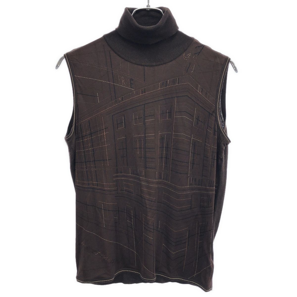 HERMES エルメス タートルネックシルクカシミヤアンサンブルニット