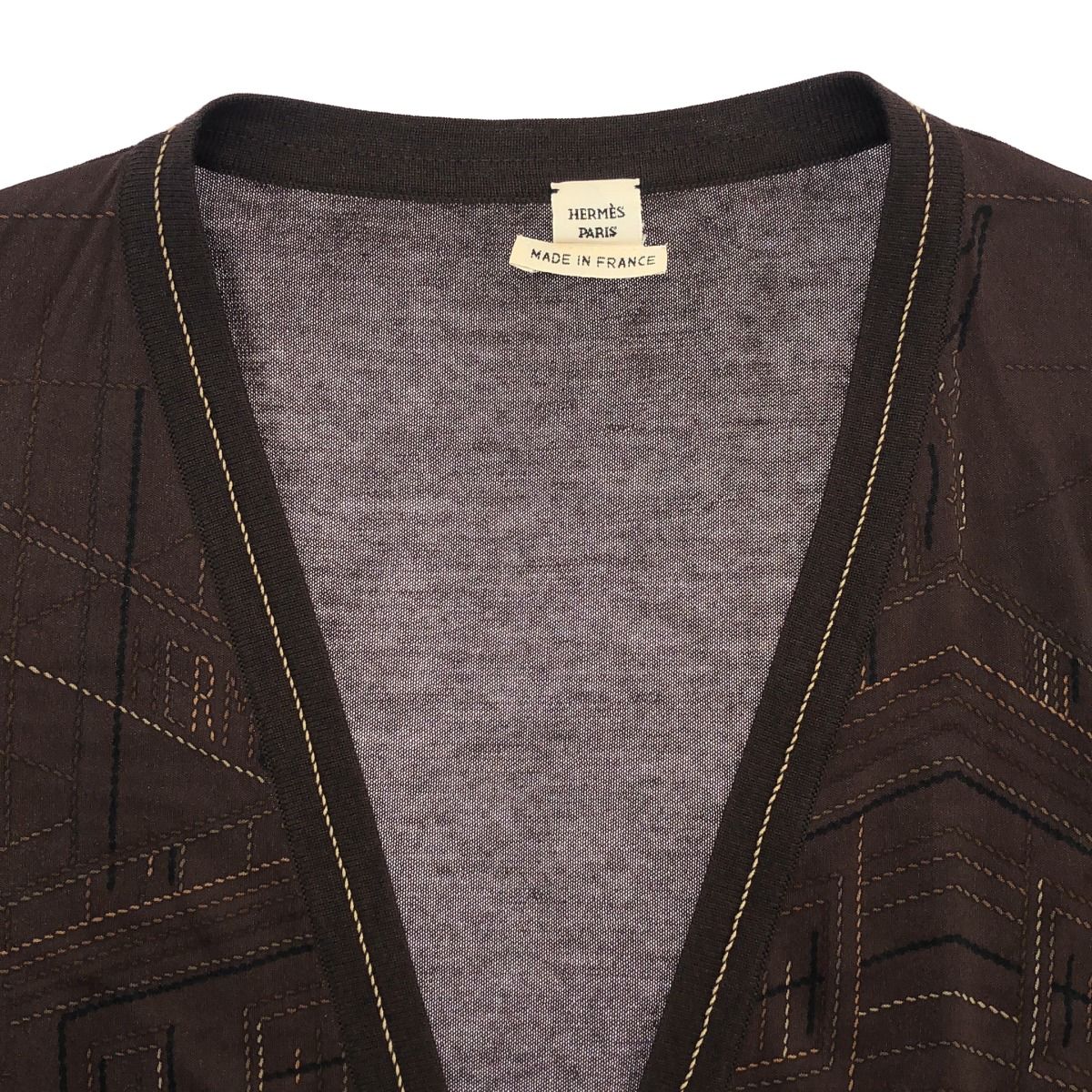 HERMES エルメス タートルネックシルクカシミヤアンサンブルニット