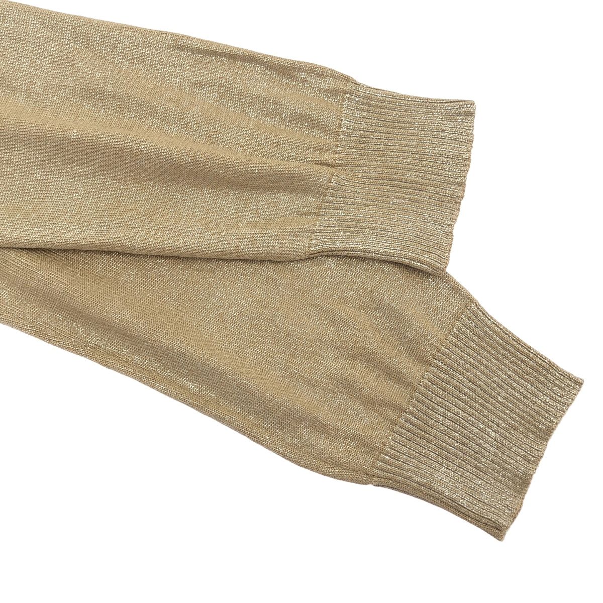  HERMES エルメス セリエボタンコーティングシルクニットカーディガン ワンピース アンサンブル ベージュ 40 キャミワンピース ロングワンピース