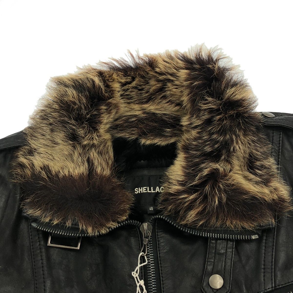 SHELLAC シェラック 裏地ラビットファーホースレザージャケット 24022 