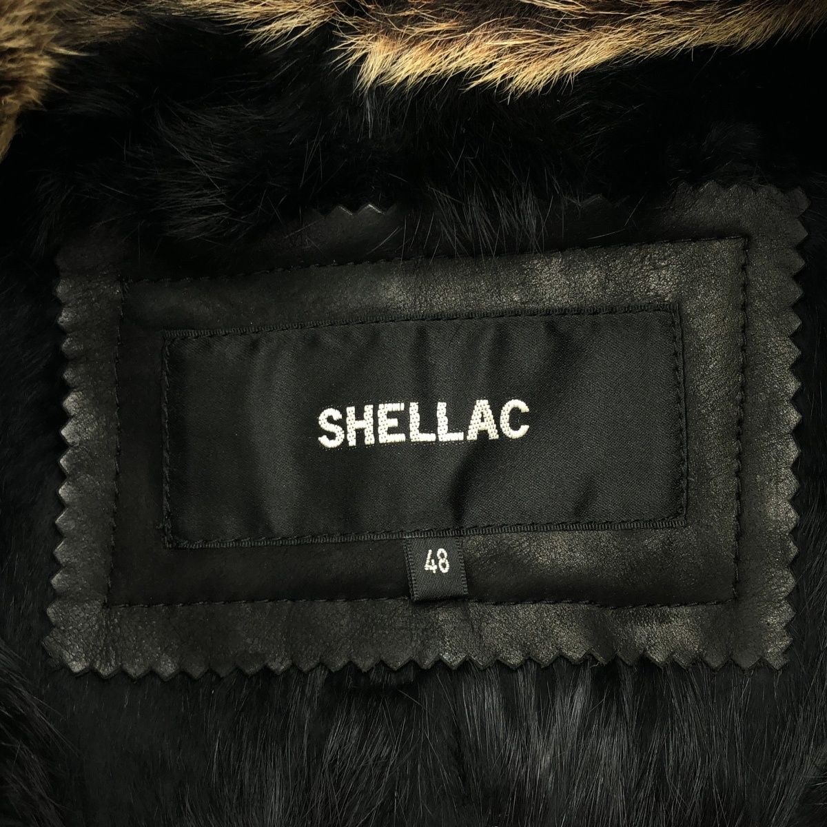 SHELLAC シェラック 裏地ラビットファーホースレザージャケット 24022