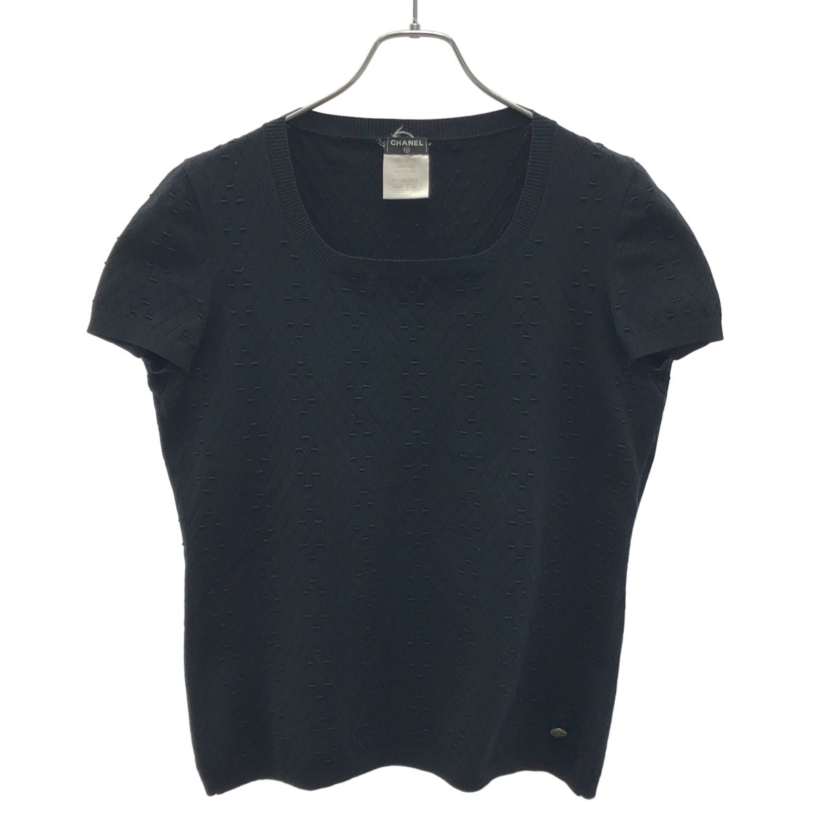 CHANEL シャネル エンブロイダリーキルトニットTシャツ P47568K06035 