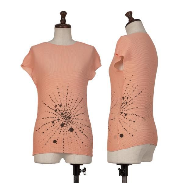 イッセイミヤケISSEY MIYAKE PLEATS (T.) ドットフラワープリント