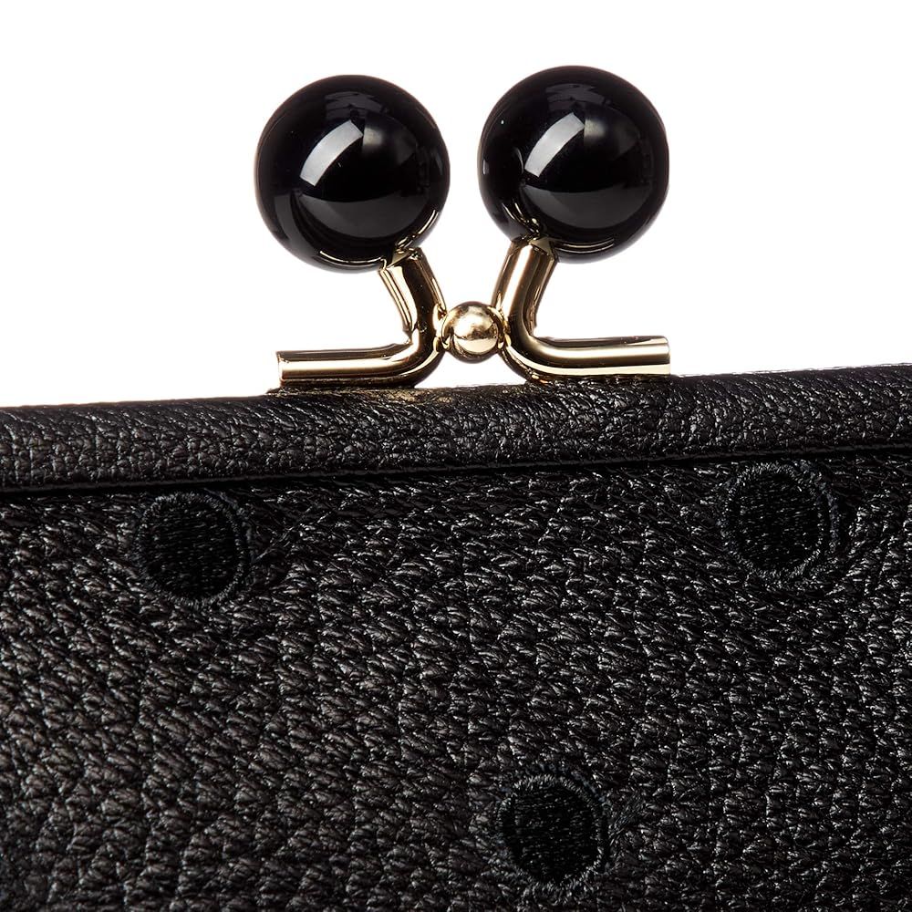 ペルケ アクリル玉がま口長財布